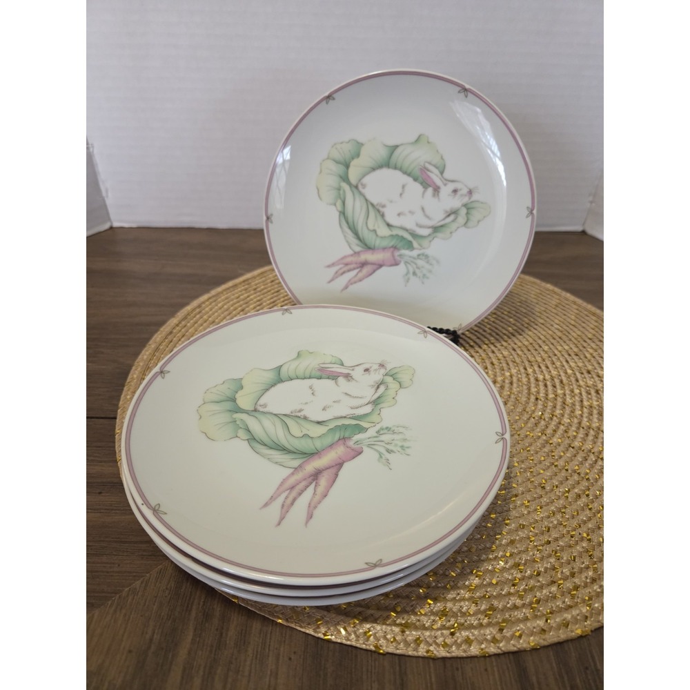 vintage Fitz & Floyd Variations (Rabbits) pattern Dessert Or Salad Plates...